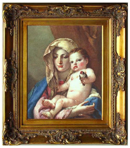 framed  Giovanni Battista Tiepolo Madonna of the Goldfinch, Ta056